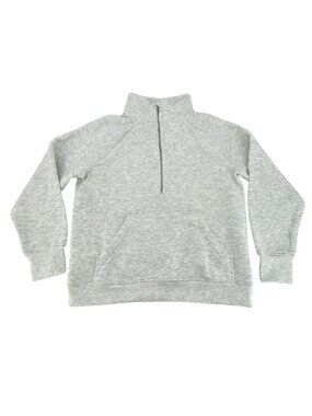 Danskin Women's 1/2 Zip Sweater | Pullover | Light Grey Heather |  Size Large